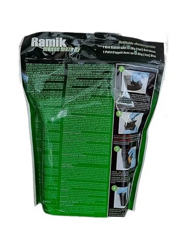 Ramik Station d'appât pour souris avec 16 blocs d'appâts de 28 g